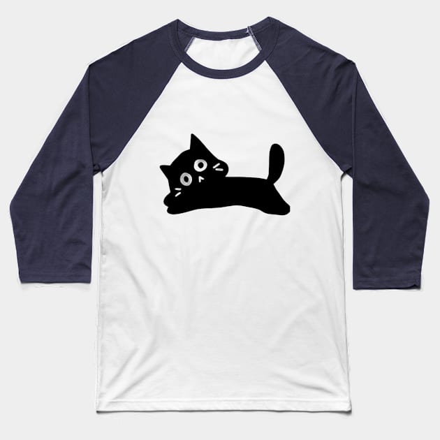 My Body Says Nope - Funny Lazy Cat Gift Baseball T-Shirt by Nahlaborne